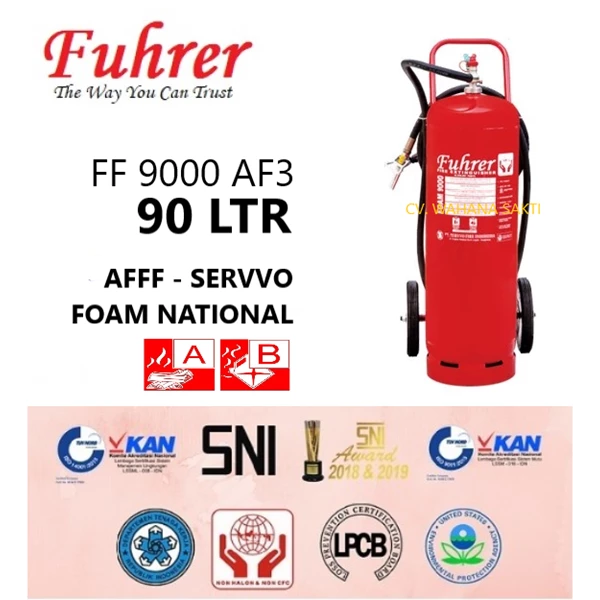 FUHRER FF 9000 AF3 Fire Extinguisher Capacity 90 Ltr Media Foam