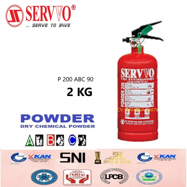SERVVO P 200 ABC 90 Fire Extinguisher Capacity 2 Kg Media ABC Dry Chemical Powder