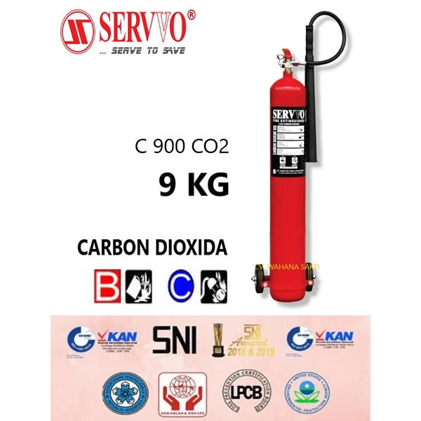 SERVVO C 900 CO2 Fire Extinguisher Capacity 9 Kg Carbon Dioxide (CO2) Media