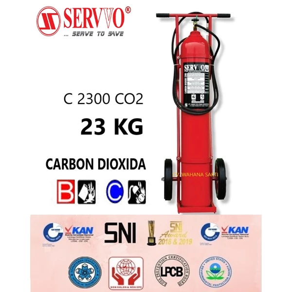 Alat Pemadam Kebakaran SERVVO C 2300 CO2 Kapasitas 23 Kg Media Karbon Dioksida (CO2)
