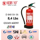 SERVVO D 840 SV-36 Fire Extinguisher Capacity 8.4 lbs Media Clean Agent 1