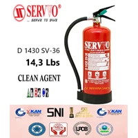 SERVVO D 1430 SV-36 Fire Extinguisher Capacity 14.3 lbs Media Clean Agent