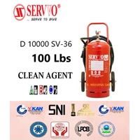 SERVVO D 10000 SV-36 Fire Extinguisher Capacity 100 lbs Media Clean Agent