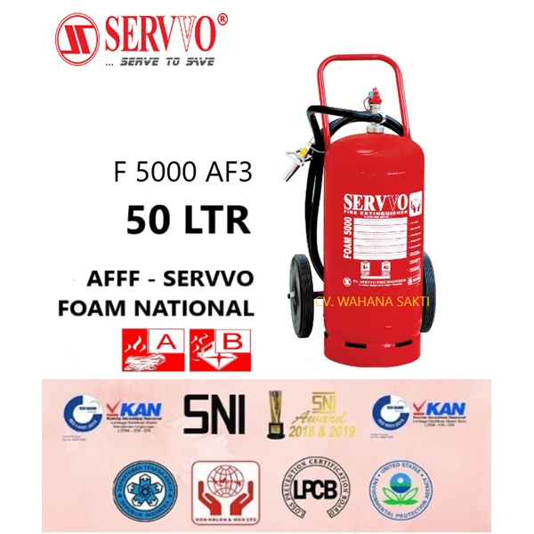 SERVVO F 5000 AF3 Fire Extinguisher 50 Liter Capacity 6% AFFF Foam Media