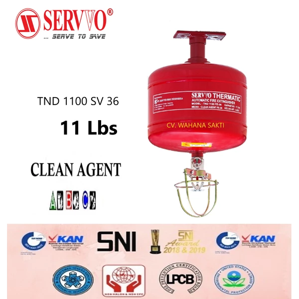 SERVVO TND 1100 SV-36 Fire Extinguisher Capacity 11 lbs Media Clean Agent