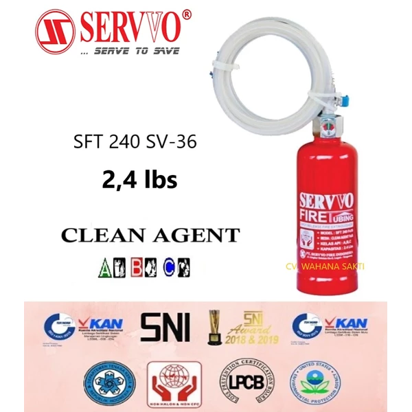 SERVVO SFT 240 SV-36 Fire Extinguisher Capacity 2.4 lbs Media Clean Agent