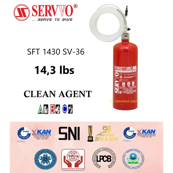 Alat Pemadam Kebakaran SERVVO SFT 1430 SV-36 Kapasitas 14.3 lbs Media Clean Agent