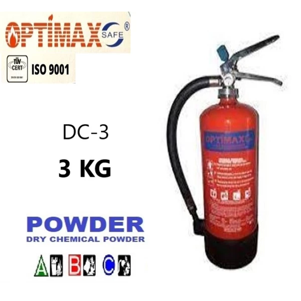 OPTIMAX DC-3 Fire Extinguisher Capacity 3 Kg Media ABC Dry Chemical Powder