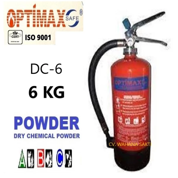 OPTIMAX DC-6 Fire Extinguisher Capacity 6 Kg Media ABC Dry Chemical Powder
